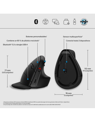 Ratón vertical ergonómico 925