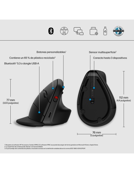 Ratón vertical ergonómico 925