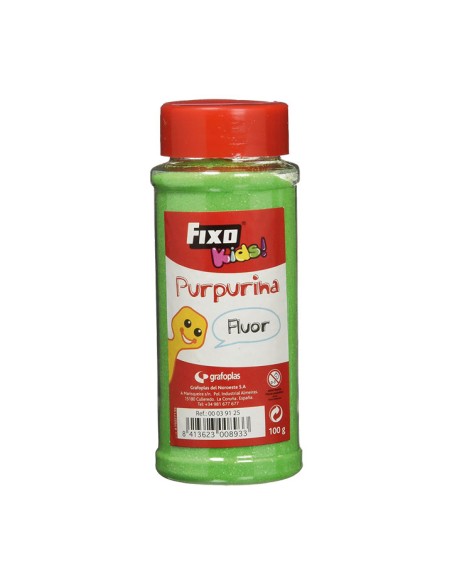 BOTE PURPURINA 100G VERDE FLUOR GRAFOPLAS 00039125