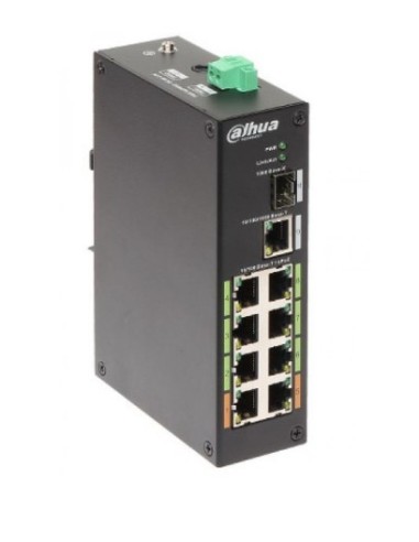 (DH-LR2110-8ET-120-V2) DAHUA SWITCH INDUSTRIAL 8 PUERTOS EPOE