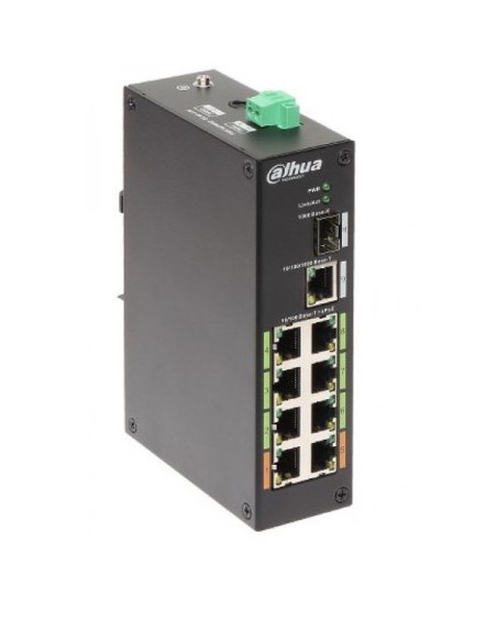 (DH-LR2110-8ET-120-V2) DAHUA SWITCH INDUSTRIAL 8 PUERTOS EPOE
