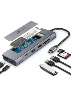 Docking Station 8 en 1 con ranura M.2 para SSD