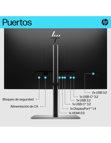 E-Series E27k G5 pantalla para PC 68,6 cm (27") 3840 x 2160 Pixeles 4K Ultra HD Negro, Plata