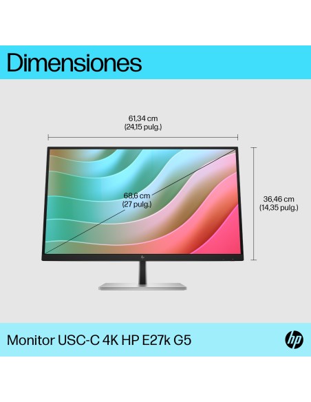 E-Series E27k G5 pantalla para PC 68,6 cm (27") 3840 x 2160 Pixeles 4K Ultra HD Negro, Plata