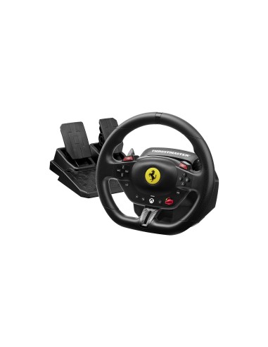 T98 Ferrari 296 GTS Negro USB Volante + Pedales Analógico/Digital PC, Xbox One, Xbox Series S, Xbox Series X