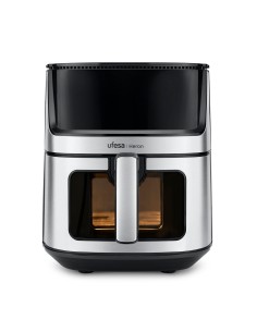 Heron Sencillo 8 L Independiente 1500 W Freidora de aire caliente Negro, Plata