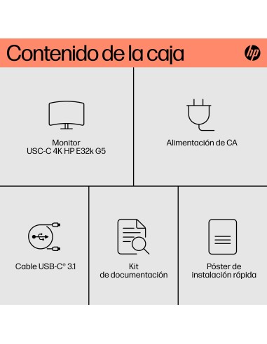 E32k G5 4K pantalla para PC 80 cm (31.5") 3840 x 2160 Pixeles 4K Ultra HD Negro