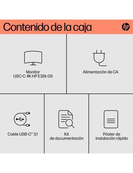 E32k G5 4K pantalla para PC 80 cm (31.5") 3840 x 2160 Pixeles 4K Ultra HD Negro