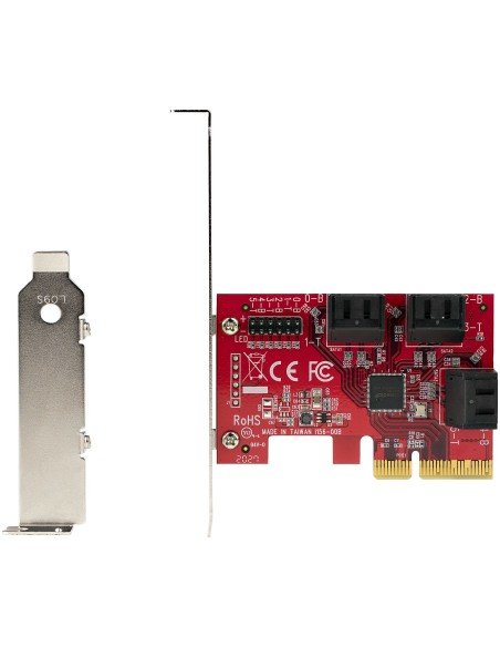 Tarjeta PCIe SATA - Tarjeta Controladora PCI Express de 6 Puertos SATA - 6Gbps - con Bracket de Perfil Bajo - con Conectores SA