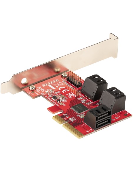 Tarjeta PCIe SATA - Tarjeta Controladora PCI Express de 6 Puertos SATA - 6Gbps - con Bracket de Perfil Bajo - con Conectores SA