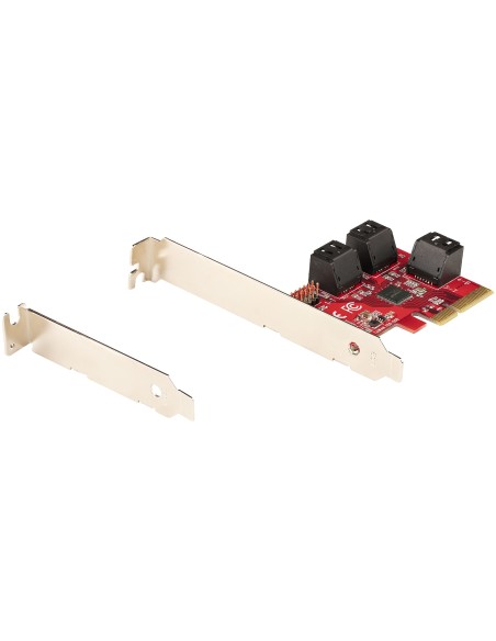 Tarjeta PCIe SATA - Tarjeta Controladora PCI Express de 6 Puertos SATA - 6Gbps - con Bracket de Perfil Bajo - con Conectores SA