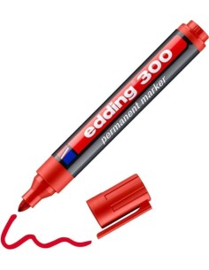 c 10 rotulador edding 300 rojo marcador permanente
