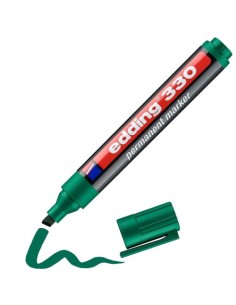 c 10 rotulador edding 330 verde marcador punta biselada