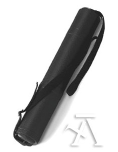 Tubo portaplanos de plastico con bandolera color negro opaco diametro 65mmextensible de 40 a 75cm