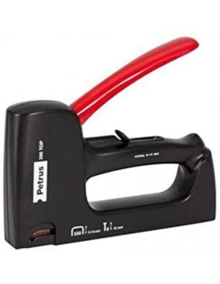 Grapadora petrus clavadora 295 top cuerpo de plastico con ajuste de potencia grapa universal 530
