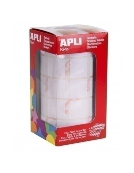 ROLLO GOMETS CUADRADOS APLI 20X20MM BLANCO 11907