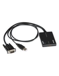 FO-445 adaptador de cable de vídeo VGA (D-Sub) HDMI Negro