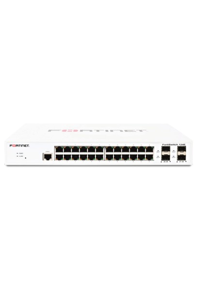 FortiSwitch 124E Gestionado L2 Gigabit Ethernet (10/100/1000) 1U Blanco
