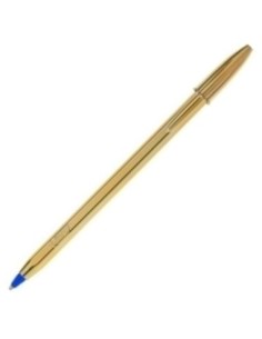 C 20 boligrafo bic cristal oro tinta color azul punta 10mm