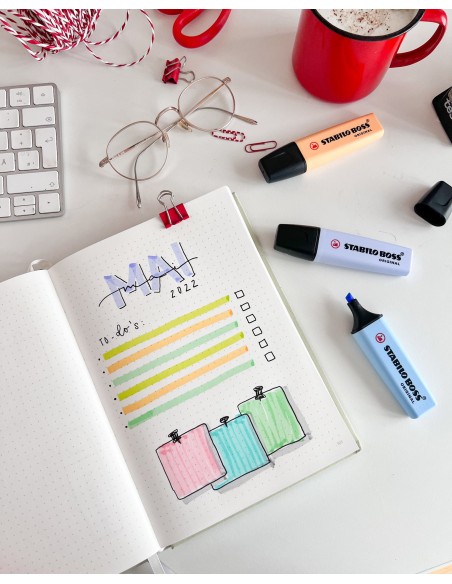 Boss Original Pastel marcador 1 pieza(s) Punta de cincel Gris