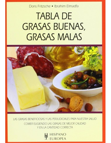 Tabla de grasas buenas grasas malas