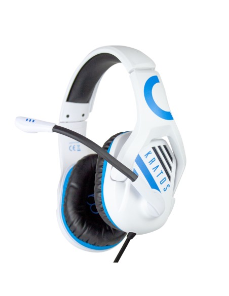 Kratos Auriculares Alámbrico Diadema Juego Azul, Blanco