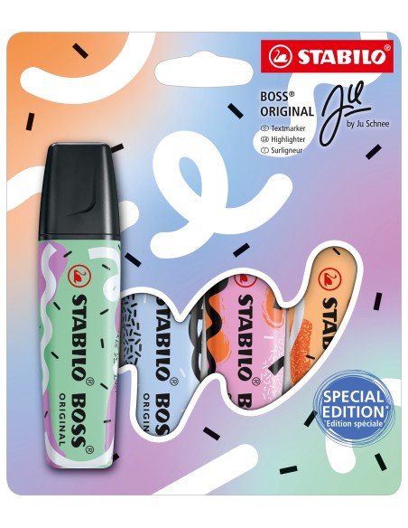 BOSS ORIGINAL marcador 4 pieza(s) Punta de cincel Azul, Fucsia, Menta, Naranja