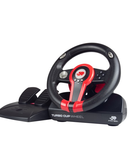 Turbo cup Negro, Rojo Volante + Pedales Nintendo Switch, Nintendo Switch Lite, PC