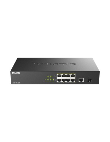 DGS-1010MP/E switch No administrado L2 Gigabit Ethernet (10/100/1000) Energía sobre Ethernet (PoE) 1U Negro