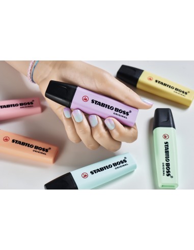 Boss Original Pastel marcador 4 pieza(s) Punta de cincel Lila, Menta, Rosa, Turquesa