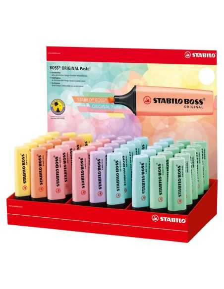 Boss Original Pastel marcador 45 pieza(s) Punta de cincel Multicolor