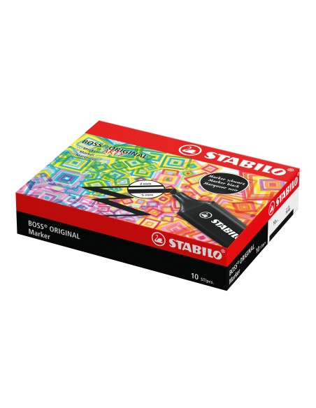 BOSS ORIGINAL marcador 10 pieza(s) Punta de cincel Negro