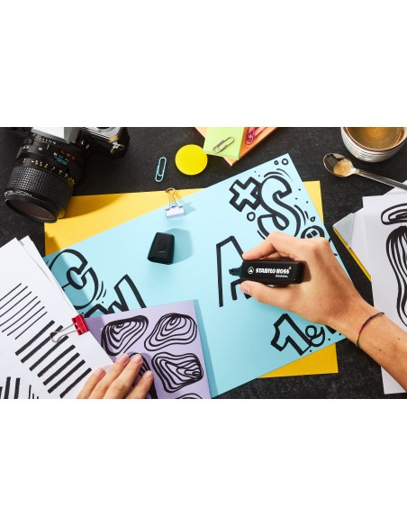 BOSS ORIGINAL marcador 10 pieza(s) Punta de cincel Negro