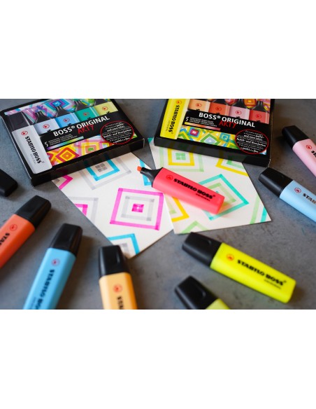 BOSS ORIGINAL marcador 5 pieza(s) Punta de cincel Multicolor