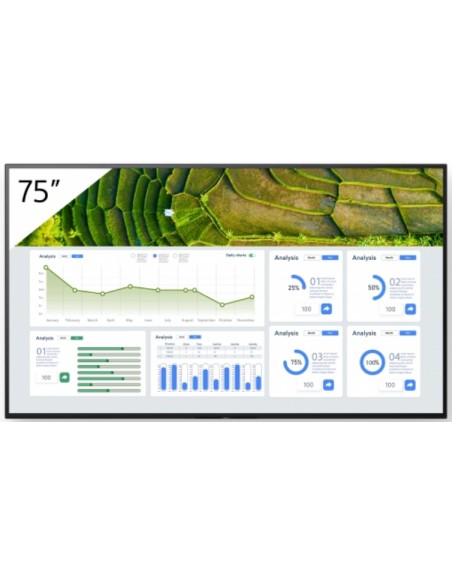 FW-75BZ30L pantalla de señalización Pantalla plana para señalización digital 190,5 cm (75") LCD Wifi 440 cd / m² 4K Ultra HD Neg