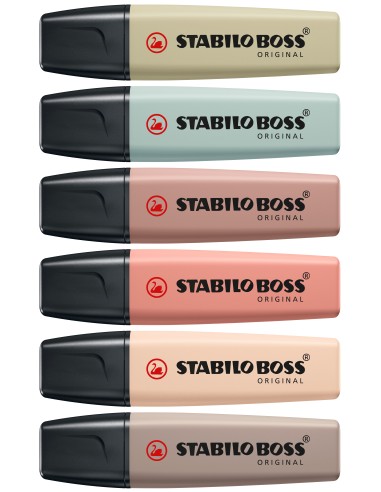 BOSS NatureColors marcador 6 pieza(s) Punta de cincel Negro, Bronce, Marrón, Verde, Gris, Verde claro