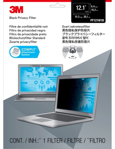 Filtro de privacidad de para ordenadores personales con pantalla panorámica de 12,1" (16:10)