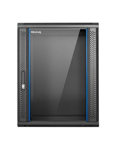PHO 2216D armario rack 16U Bastidor de pared Negro