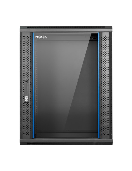 PHO 2216D armario rack 16U Bastidor de pared Negro