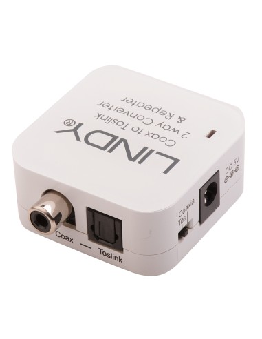 70411 cambiador de género para cable Toslink RCA Blanco