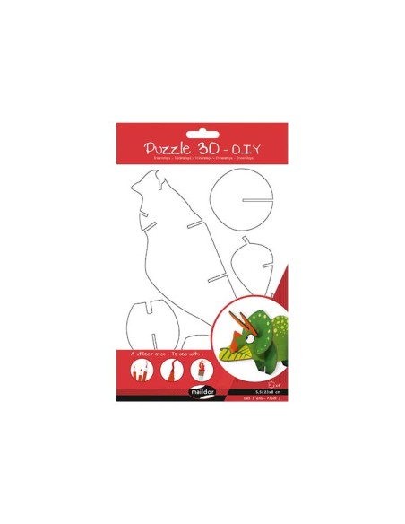 BL. PUZZLE 3D MAILDOR DIY COLOREAR DINOSAURIO