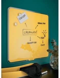 70440019 pizarrón blanco 450 x 450 mm Vidrio Magnético 2