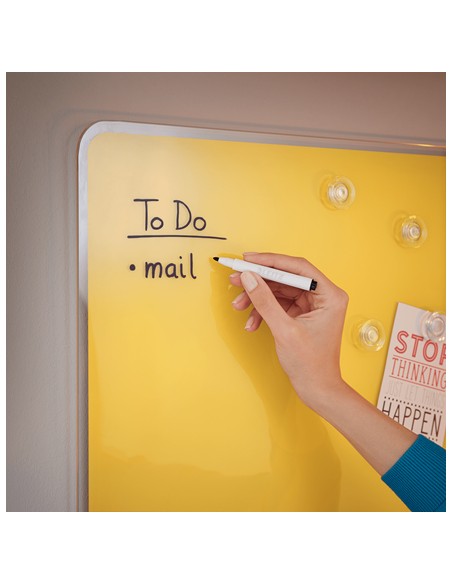 70440019 pizarrón blanco 450 x 450 mm Vidrio Magnético