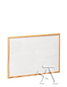 PIZARRA BLANCA METALICA 60X90CM CON MARCO DE MADERA FAIBO