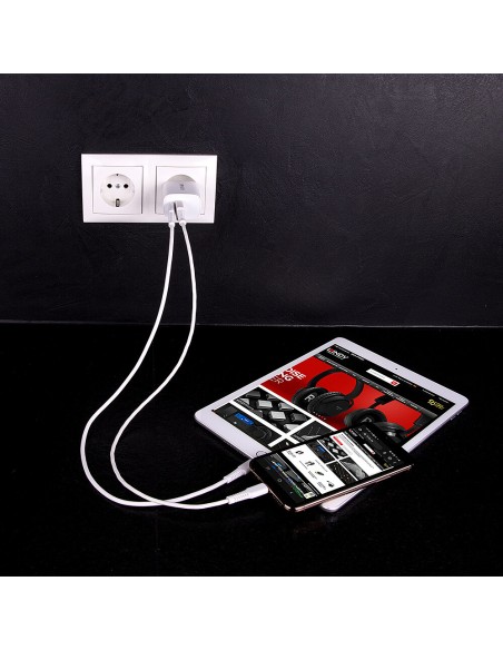 73413 cargador de dispositivo móvil Universal Blanco Corriente alterna Carga rápida Interior