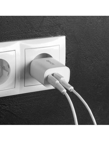 73413 cargador de dispositivo móvil Universal Blanco Corriente alterna Carga rápida Interior