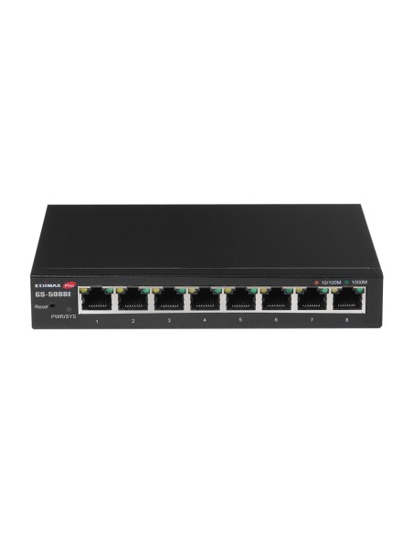 GS-5008E switch Gestionado Gigabit Ethernet (10/100/1000) Negro