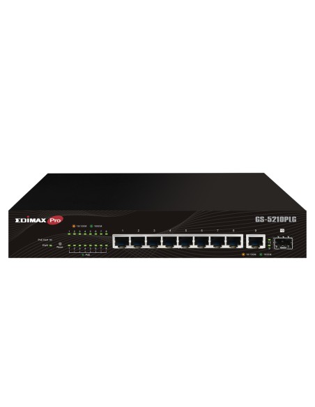 Switch GS-5210PLG Gestionado Gigabit Ethernet (10/100/1000) Energía sobre Ethernet (PoE) Negro