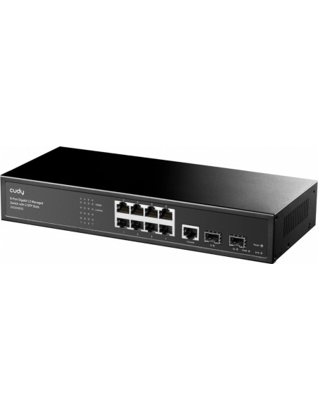 GS2008S2 switch Gestionado L2 Gigabit Ethernet (10/100/1000) 1U Negro