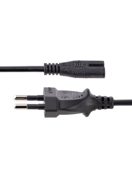 Cable de 2m de Alimentación para Ordenador Portátil o Impresora , UE a C7, 2,5A 250V, 18AWG, Cable de Repuesto para Portátil, C